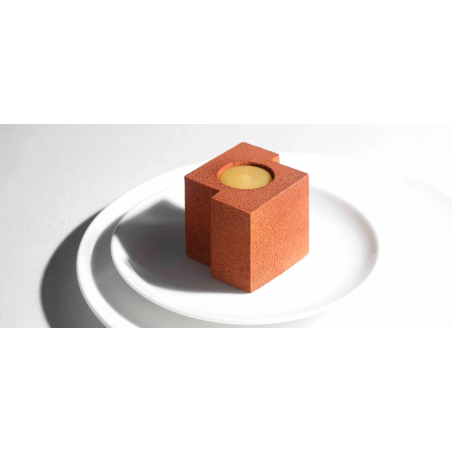 Geometria di cioccolato e pere