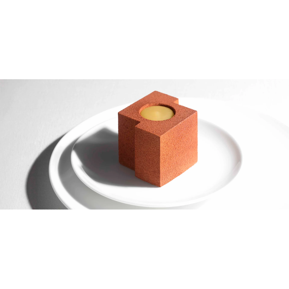 Geometria di cioccolato e pere